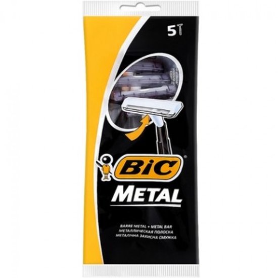 Bic - Scheermesjes - Metaal - Enkel Mesje - Wegwerpmesjes - 5 Scheermesjes