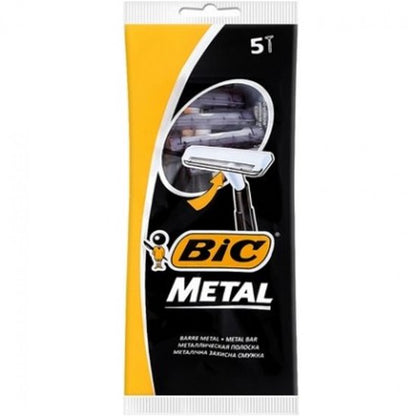 Bic - Scheermesjes - Metaal - Enkel Mesje - Wegwerpmesjes - 5 Scheermesjes