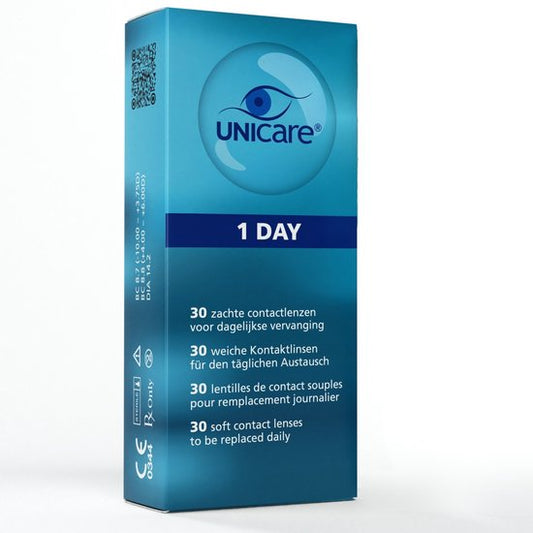 Unicare Zachte Daglenzen - 30 stuks - Sterkte -5.75 - Hioxifilcon A - 58% water - Gevoelige Ogen