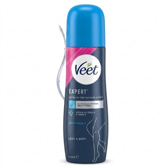 Veet - Ontharingsspray voor Gevoelige Huid – 150 ml – Hair Removal Cream Spray