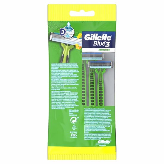 Gillette Blue3 Sensitive Wegwerp‑Scheermesjes – 5 Stuks