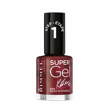 Rimmel London SuperGel Nagellak | 044 Rock N Sparkle | Rood