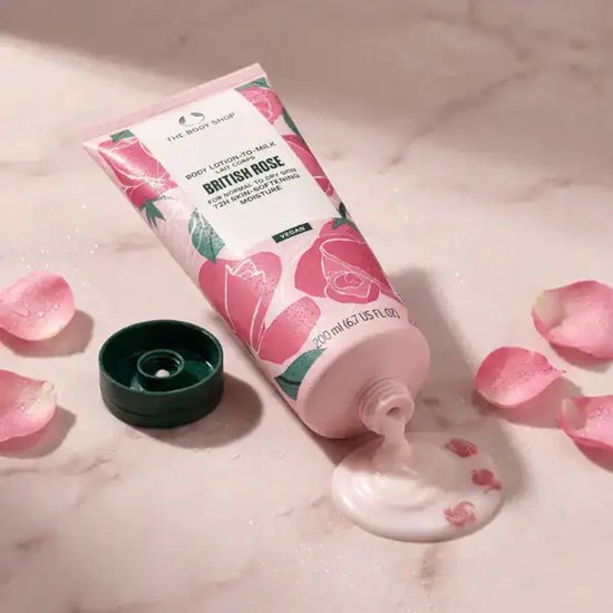 The Body Shop British Rose Body Lotion-to-Milk - 200ml