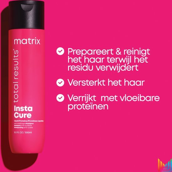 Matrix Instacure Shampoo – Reinigende shampoo voor beschadigd haar – 300 ml