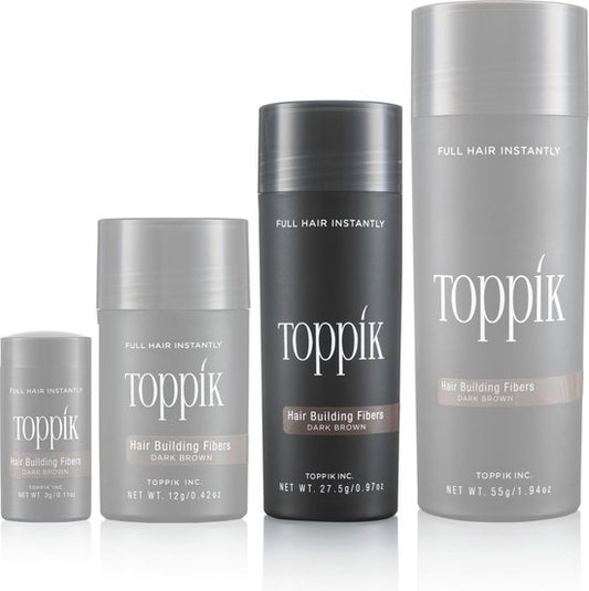 Toppik Hair Building Fibers Lichtbruin | 27,5 gram | Cosmetische Haarverdikker, Verbergt haaruitval (Direct voller haar)