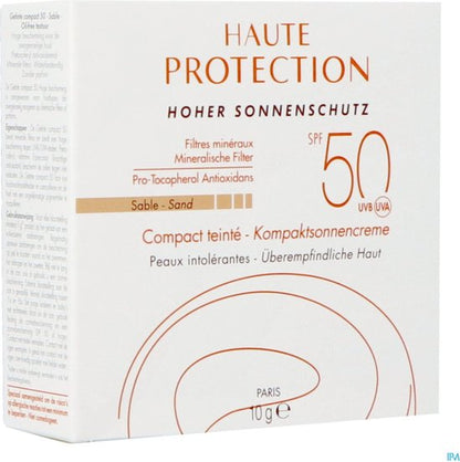 Avène Zon Compact Crème Sable SPF50 - Zonnebrand - 10 ml