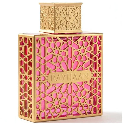 Rayhaan Kiss Parfum voor Dames 100ml Eau de Parfum – Gourmand Oriëntaalse Geur met Aardbei, Vanille & Karamel | Zoet, Crèmig & Warm Damesparfum voor Herfst en Winter met Kajal Sticker