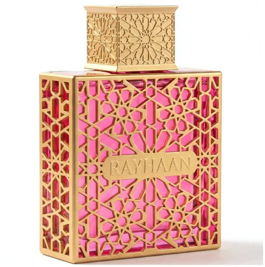 Rayhaan Kiss Parfum voor Dames 100ml Eau de Parfum – Gourmand Oriëntaalse Geur met Aardbei, Vanille & Karamel | Zoet, Crèmig & Warm Damesparfum voor Herfst en Winter met Kajal Sticker