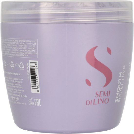 Haarmasker Alfaparf Milano Semi Di Lino Smooth Rebels Haar (500 ml)