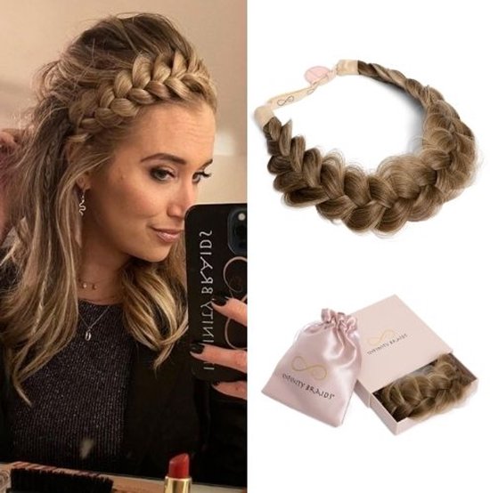 Infinity Braids - Viènne Messy Braid - Haarband - Haarband Dames - Haarbanden - Haarband Meisje - Messy Braid Viènne Velvet Rebel