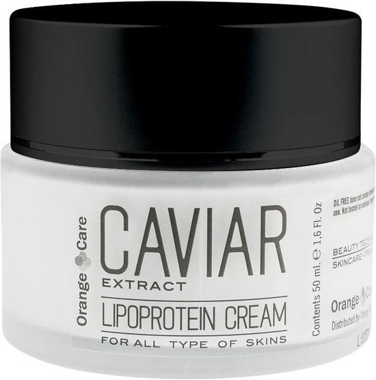 Orange Care Caviar Crème Huidverzorgingscrème Dag en Nacht crème vouwen mannen 50 ML - Kaviaarcrème met Hyaluronzuur, Aloë Vera,anti rimpel vochtinbrengende niet vette crème voor stralende tint
