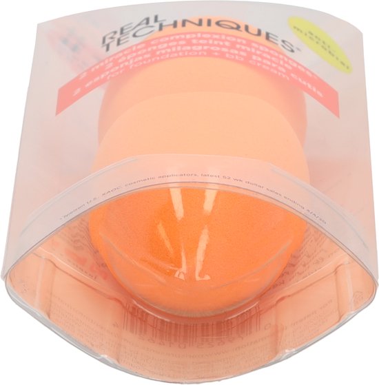 Real Techniques Miracle Complexion Duo Sponge | Make-up spons voor vloeibare foundation