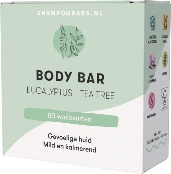 ShampooBars - Body Bar Eucalyptus&Tea Tree Gevoelige Huid - 60g