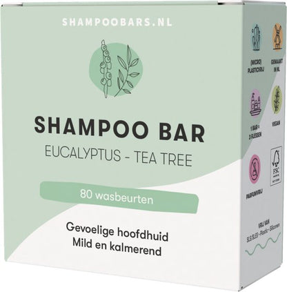 ShampooBars - Shampoo Bar Eucalyptus - Tea Tree Gevoelige hoofdhuid - 60gr