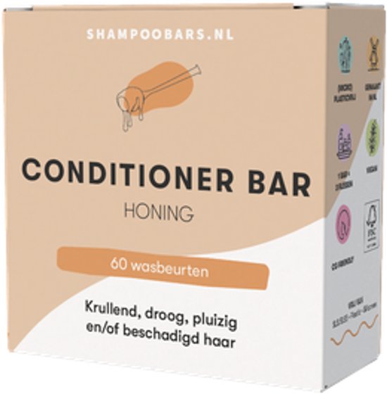 ShampooBars - Conditioner Bar Honing Krullend & Droog Haar - 60g