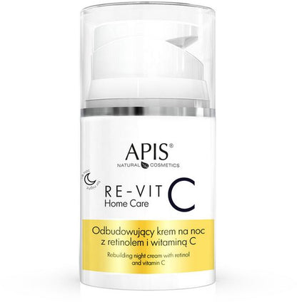 APIS Home Care Nachtcrème - Huidverzorging - Herstellende crème met retinol en vitamine C, 50 ml