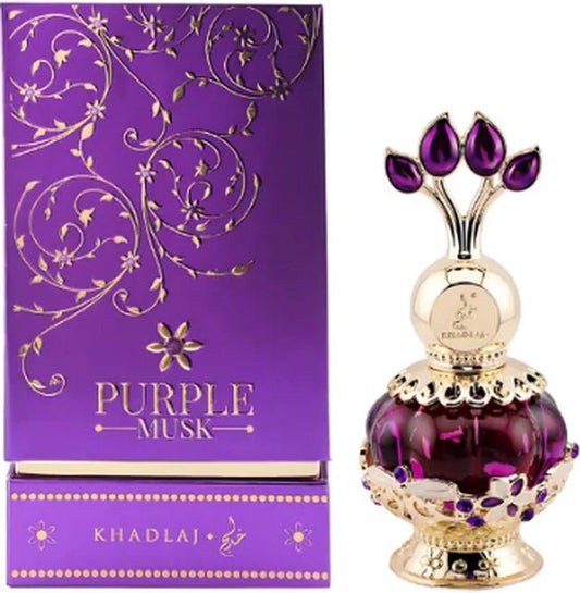 Khadlaj Purple Musk Perfume Oil - Fruitig, bloemig en sandelhout geur - 20ml