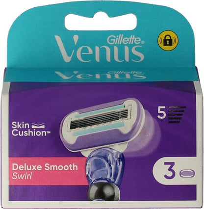 Gillette Venus Deluxe Smooth Swirl - Voor Een Gladde Scheerbeurt - 3 Navulmesjes