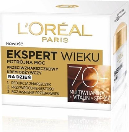 L'Oreal - Age Specialist Ekspert Wieku 70+ Przeciwzmarszczkowy Krem Odzywczy On Dzien 50Ml