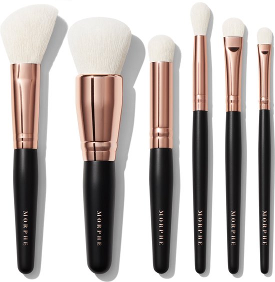 Morphe Rosé Away travel brush set Make-up kwasten collectie + case