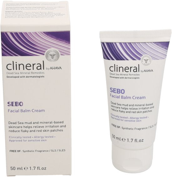 AHAVA Clineral SEBO Gezichtscrème | Intensieve Hydratatie & Kalmering | Speciaal voor Gevoelige Huid | Gezichtsverzorging voor Mannen & Vrouwen | Help