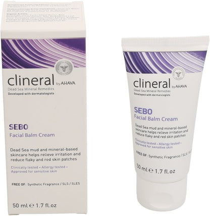AHAVA Clineral SEBO Gezichtscrème | Intensieve Hydratatie & Kalmering | Speciaal voor Gevoelige Huid | Gezichtsverzorging voor Mannen & Vrouwen | Help