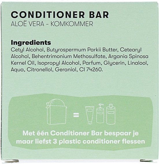 ShampooBars - Conditioner Bar Aloë Vera - Komkommer voor alle haartypes - 45g