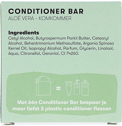 ShampooBars - Conditioner Bar Aloë Vera - Komkommer voor alle haartypes - 45g