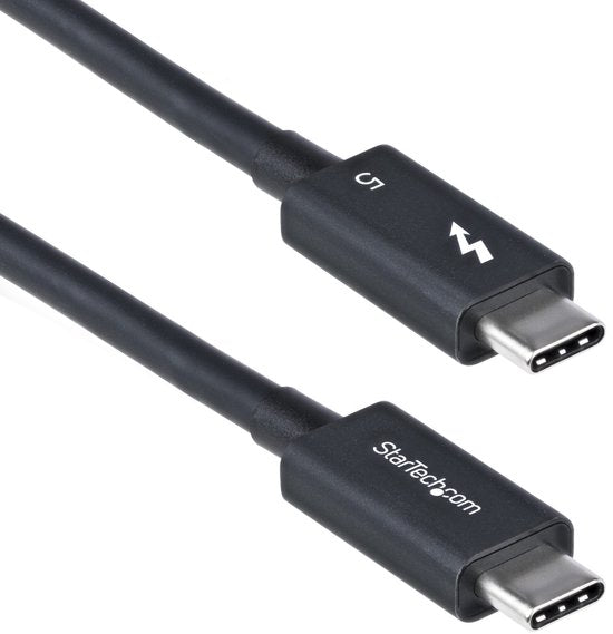 StarTech.com 50cm Thunderbolt 5 Kabel, 80Gbps/Tot 120Gbps, 240W PD EPR, 8K 60Hz, Thunderbolt-Gecertificeerde Kabel, Compatibel met Thunderbolt 4/USB4/USB-C