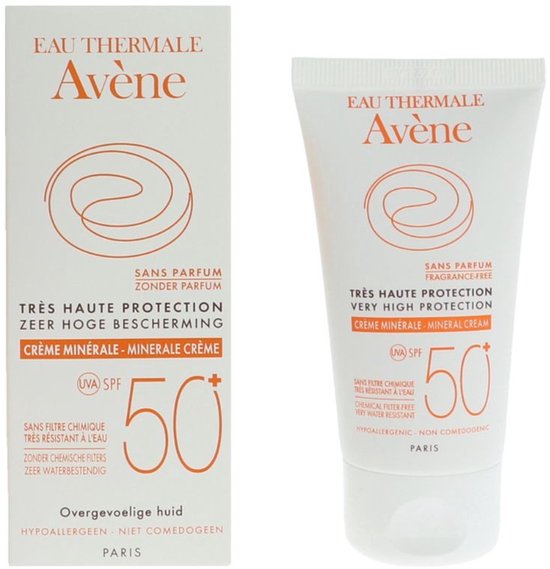 Avène Sun Protection Mineral Cream 50+ - Zonnebrand - 50 ml
