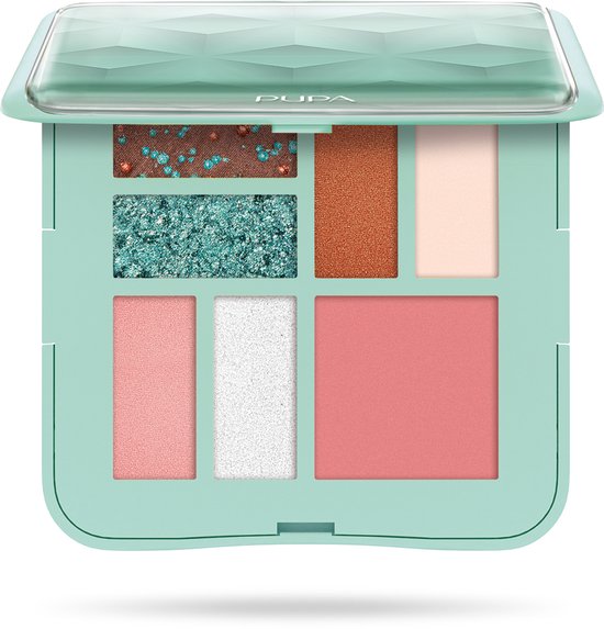 Pupa Milano - Make-up palette - Tiffany Shades - Aqua - 7-delig - 001