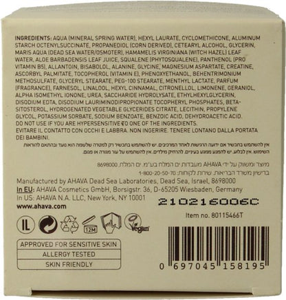 AHAVA Dagcreme | Olievrije Hydratatie voor Gecombineerde Huid | Minimaliseert Poriën & Anti-Glans | Moisturizer voor een droge huid & gezicht | Gezich