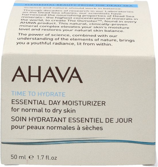 AHAVA Dagcreme voor Normale tot Droge Huid - Ultra Licht & Hydraterend | Geeft Gezonde Gloed | Voorkomt Uitdroging | Moisturizer voor een droge huid & gezicht | Gezichtscreme voor mannen & vrouwen - 50ml