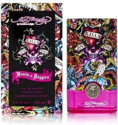 Ed Hardy Hearts & Daggers Women | Eau de parfum met fruitige en houtachtige noten | 100 ml