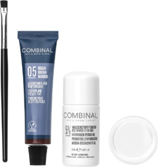 Combinal Wenkbrauw- en Wimperverf Bruin Kit