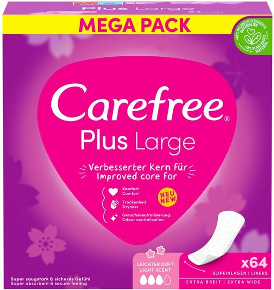 Carefree Plus Large 64 stuks