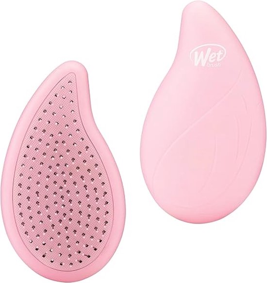 WetBrush Go Green Palm Detangler - Watermelon Oil - Compacte Ontwarrende Haarborstel - Voor Nat En Droog Haar - Ultra Zachte IntelliFlex® Borstelharen - Vermindert Haarbreuk - Lichtgewicht & Handzaam Formaat - Verrijkt Met Watermeloen Olie - Roze