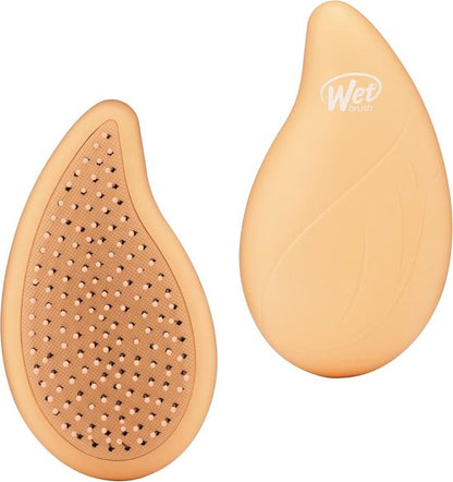 WetBrush Go Green Palm Detangler - Coconut Oil - Compacte Ontwarrende Haarborstel - Voor Nat En Droog Haar - Ultra Zachte IntelliFlex® Borstelharen - Vermindert Haarbreuk - Lichtgewicht & Handzaam Formaat - Verrijkt Met Kokosolie - Oranje
