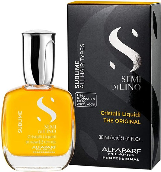 Hair Oil Semi Di Lino Sublime Cristal Liquid The Original Alfaparf Milano Semi Di Lino 30 ml