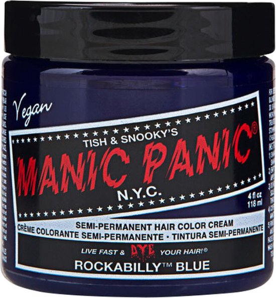 Manic Panic Semi permanente haarverf Rockabilly Blue Classic Blauw