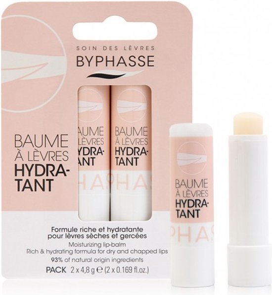Vochtinbrengende Lip Balsem Byphasse (4,8 g x 2)