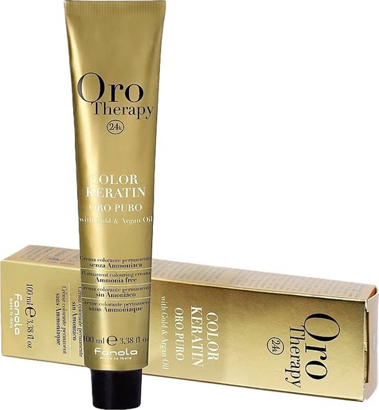 Fanola Haarverf Orotherapy Color Keratin Permanent Colouring Cream 7.606 Blonde Warm Red