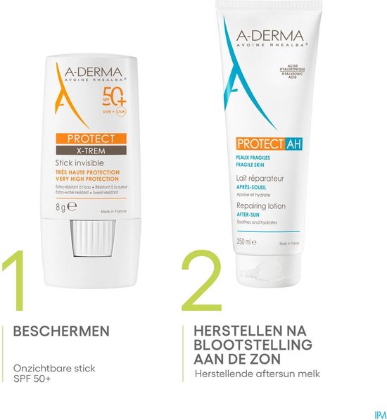 Hydraterende Gezichtscrème A-Derma Protect X-Trem Stick Spf 50 (8 g)