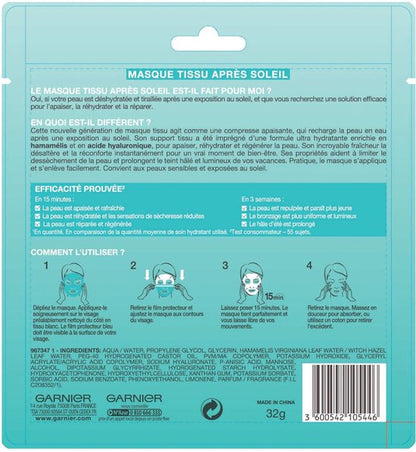Garnier - After-Zon Tissue Masker van Ambre Solaire