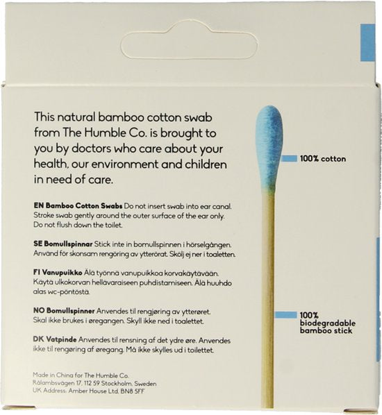 Bamboe Wattenstaafjes Humble Brush Blauw