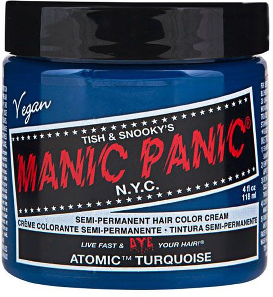 Manic Panic Semi permanente haarverf Atomic Turquoise Classic Blauw