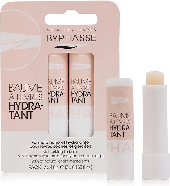 Vochtinbrengende Lip Balsem Byphasse (4,8 g x 2)