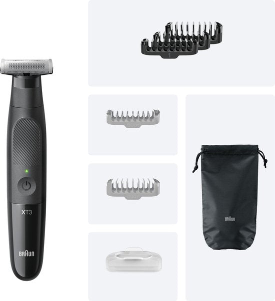 Braun All-in-One Series X XT3200 +7 Stylingtools - 4D Flex Scheerblad - Style & Scheer - Zwart