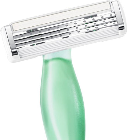 BIC Soleil Escape Scheermes- Geur Lavendel en Eucalyptus - Geparfumeerde greep - Verpakking van 3 wegwerpscheermesjes - 3 mesjes