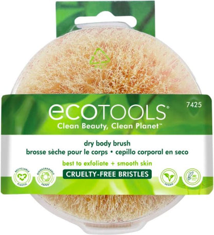 Ecotools Dry Body Brush - Vegan  - ?Best to Exfoliate + Smooth Skin - Cruelty Free Bristles